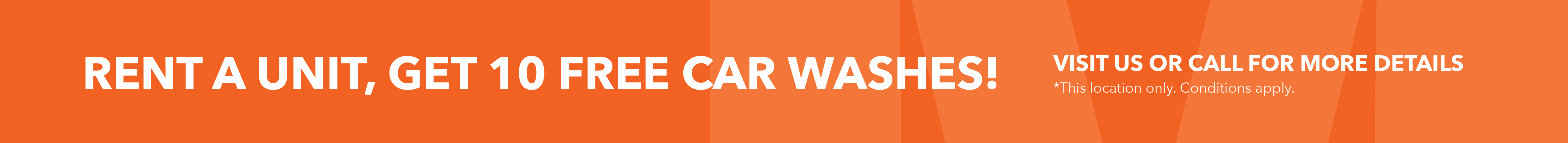 Rent a Unit, Get 10 Free Car Washes!