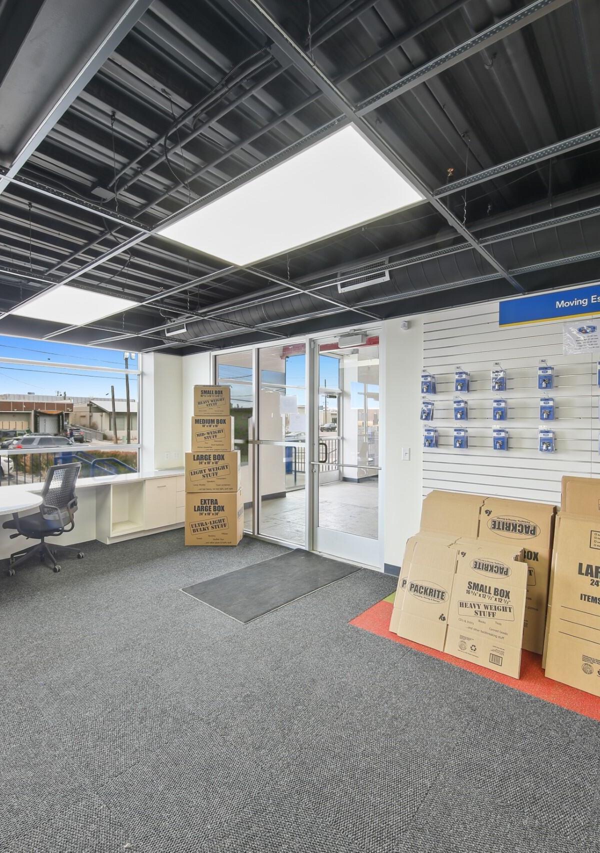 boxes and moving supplies at storage star denver