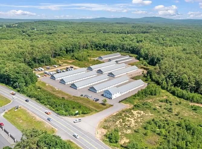 Aerial view of Storage Star self-storage in Berwick at 460 Portland St