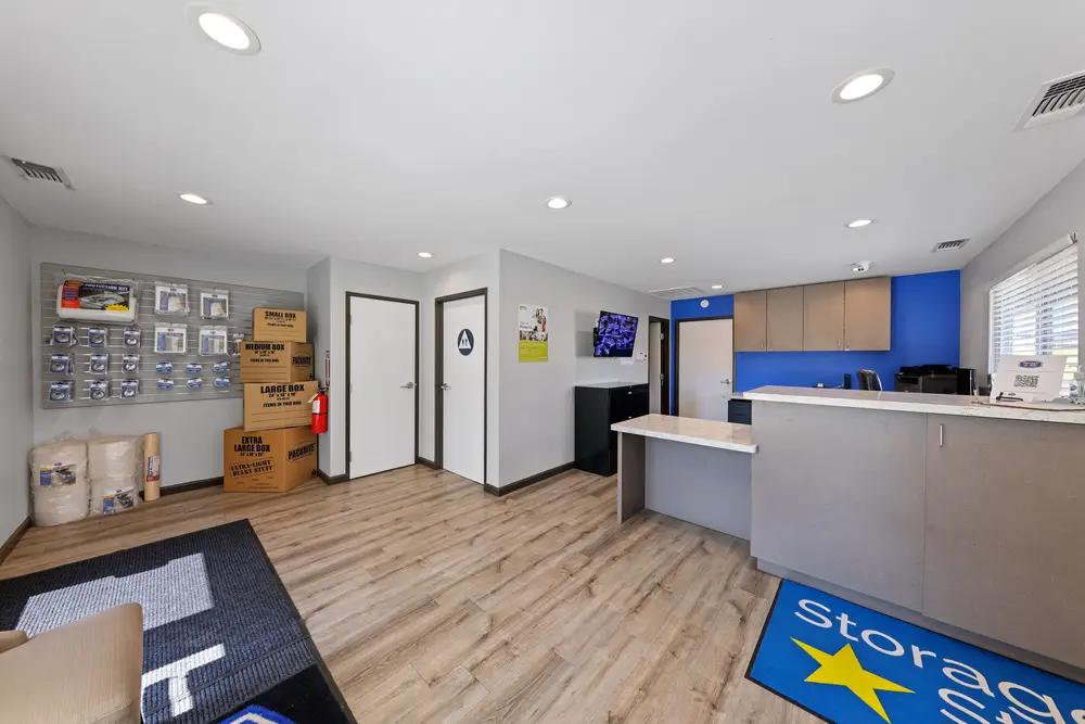 Interior picture of the Yuba City Self-Storage facility office on Hunn Road.