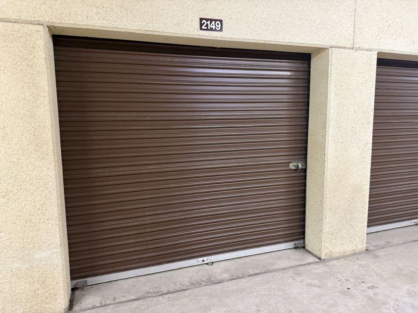Close-up of covered storage units at Storage Star self-storage in Arlington Heights