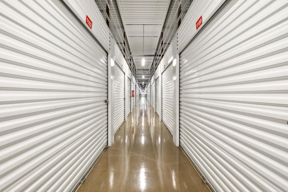 Hall of Secure Climate-Controlled Storage Units at Storage Star on Forest Lane