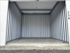 Inside of a drive-up storage unit at 901 Crane Ave