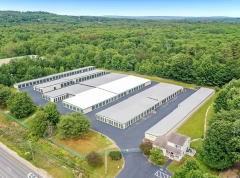 Aerial view of the Storage Star self-storage facility in Auburn, ME