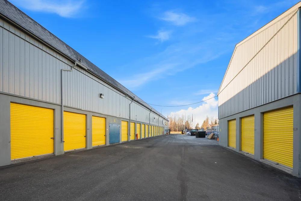 High-security drive-up storage units in Anchorage, at Boniface Parkway.