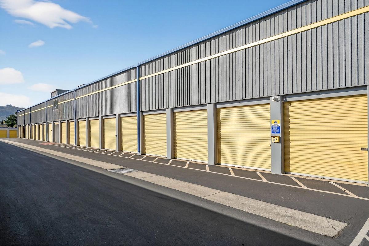 Drive-up self-storage units in Vacaville, CA, at Storage Star, offering easy loading access and wide driveways for trucks and vans.
